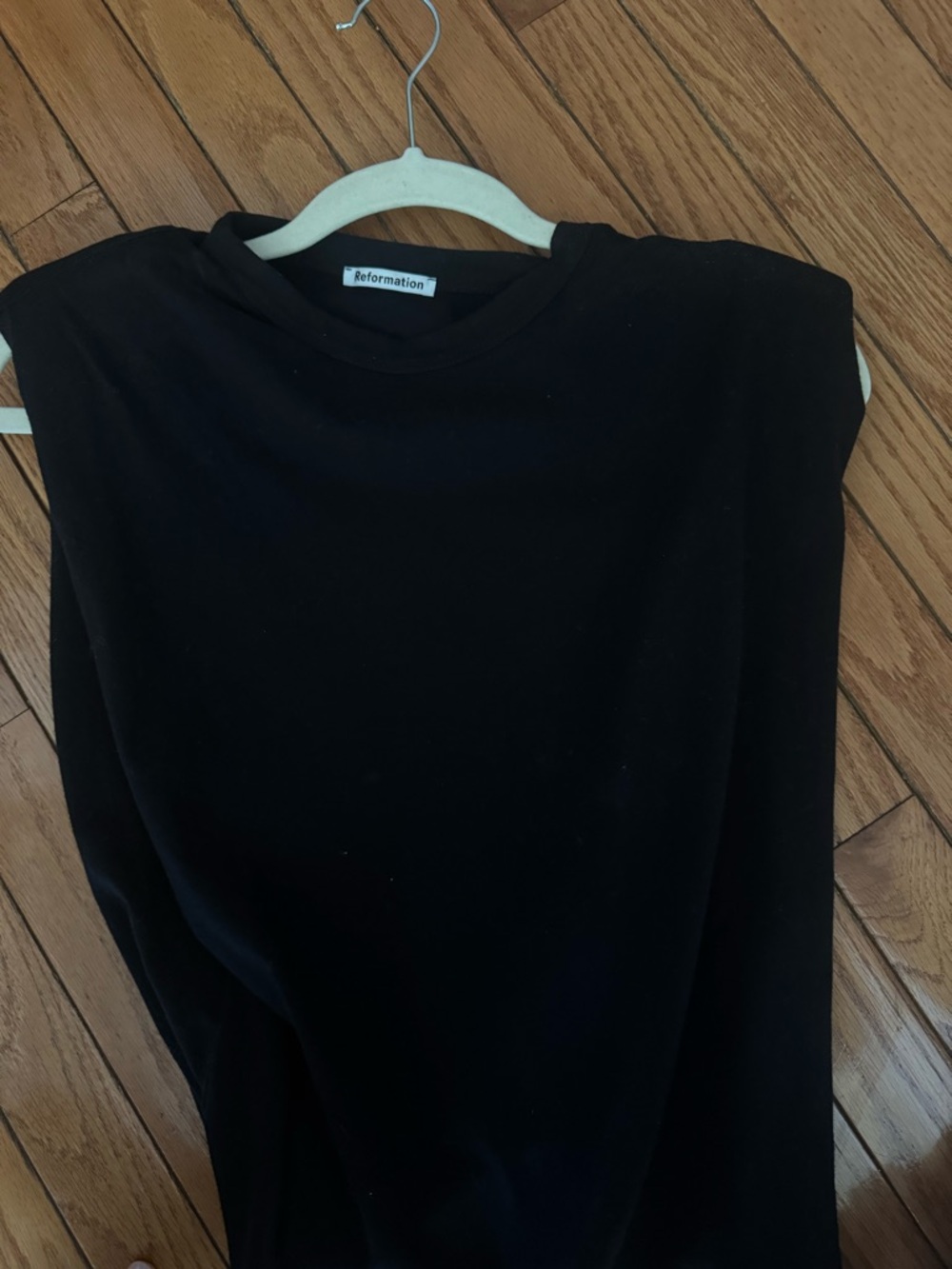 Reformation padded shoulder tank top